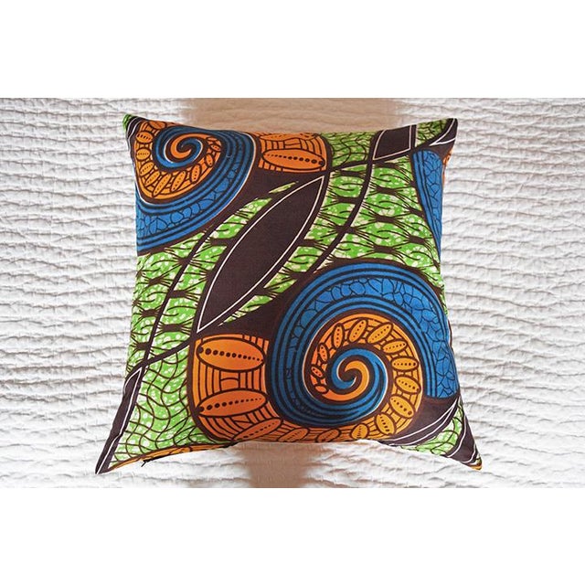 African Wax Accent Pillow Cover For Sale - Image 4 of 4