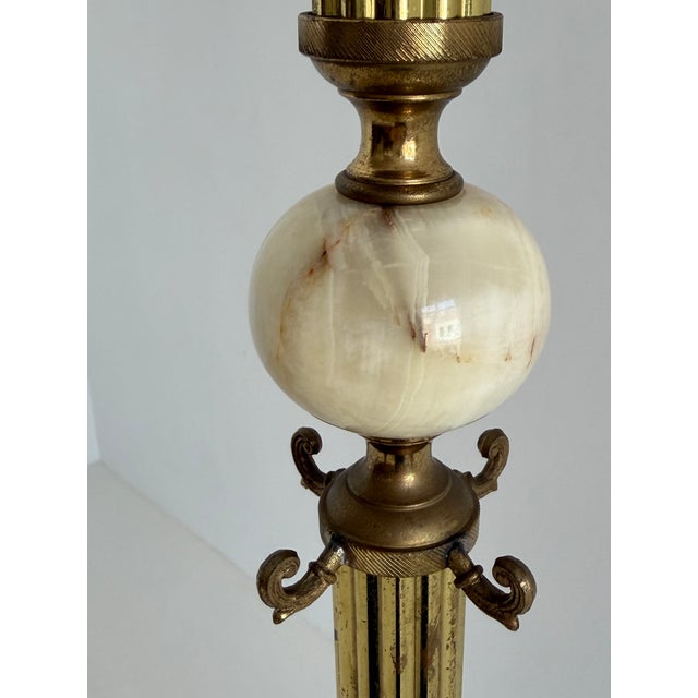 Vintage Italian Brass Hall Tree with Marble Sphere and Rotating Crown, 1960s For Sale - Image 16 of 18