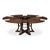 Art Deco Transitional Round Jupe Dining Table, Large – Warm Brown Oak For Sale - Image 3 of 12