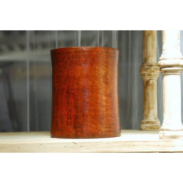 Wood 19th Century Monumental Chinese Carved Rosewood Brush Pot For Sale - Image 7 of 11
