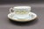 Contemporary Late 20th Century Minton England S600 Gold Laurel Leaves Light Blue Tea Cup & Saucer Set- 8 Pieces For Sale - Image 3 of 10