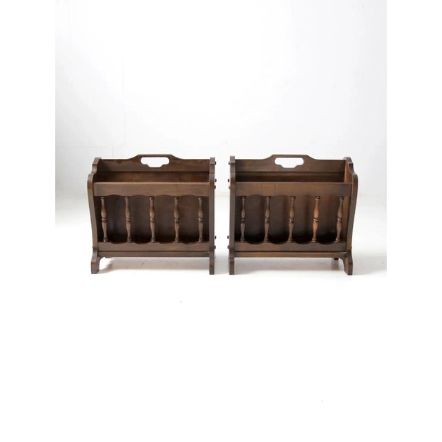 Vintage Lodge Style Magazine Racks Pair For Sale - Image 11 of 13