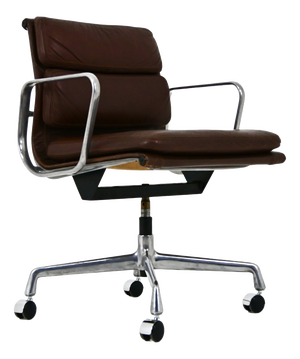 Leather Soft Pad Chair attributed to Charles and Ray Eames for Herman Miller, 1970s