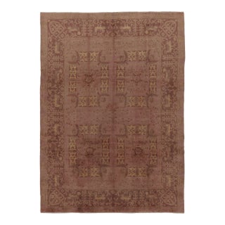Antique Indochinese Samarkand Rug, Mauve With Rare Pictorials - Rug & Kilim For Sale