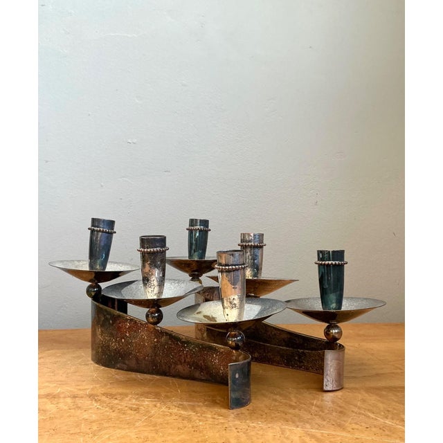Vintage Carole Stupell for Royal Hickman Silverplate Candlesticks - A Pair For Sale - Image 13 of 18
