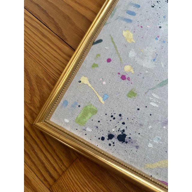 Abstract Erin Simon Original Brush Strokes Drop Cloth For Sale - Image 3 of 9