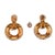 This is part of Chairish’s Fine Jewelry assortment. Vintage door knocker style 18K gold earrings, circa 1960-70. These...