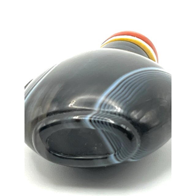 Black Vintage Black Agate With White Bands For Sale - Image 8 of 10