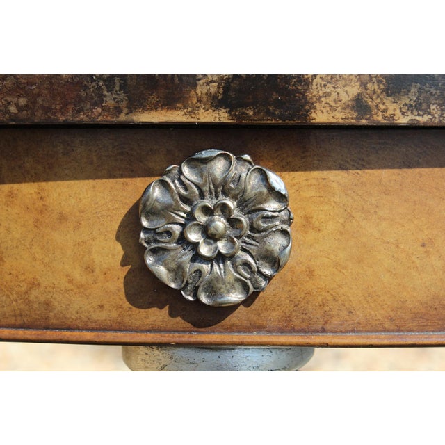 Maitland-Smith Silver Gilt Lion Table With a Faux Tortoiseshell Top For Sale - Image 9 of 18