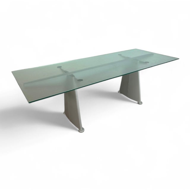 Trapèze Dining Table by Jean Prouvé for Tecta, 1980s, in Very Good conditions. Designed 1980 to 1989 This piece is...