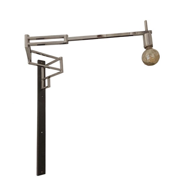 Articulated Steel Wall Lamp by Goffredo Reggiani, Italy, 1970s For Sale - Image 9 of 9