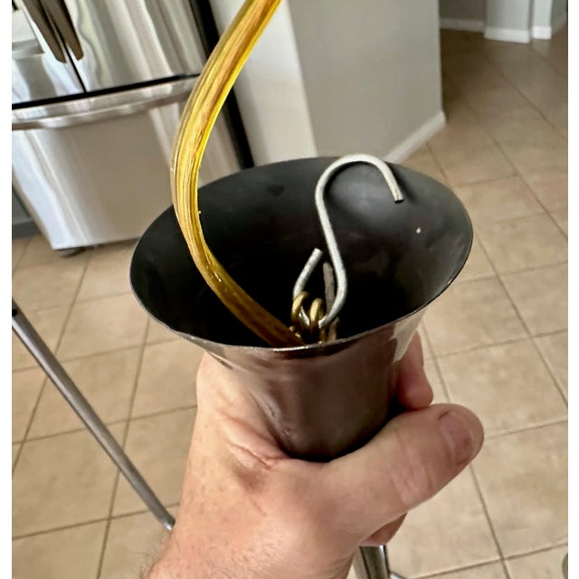 French Moderne Patinated Brass Chandelier by Maison Lunel For Sale - Image 9 of 12