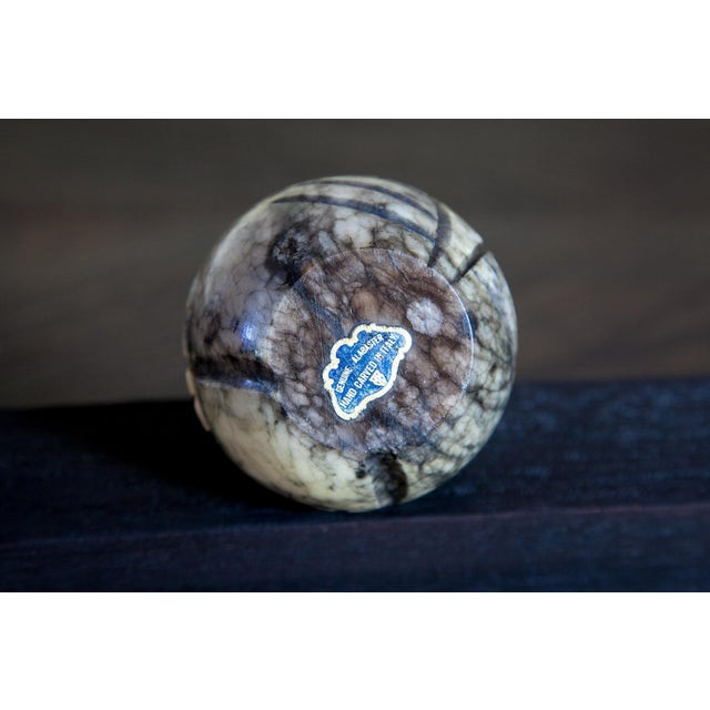 Alabaster 1950s Hand-Carved Mid-Century Italian Alabaster Owl For Sale - Image 8 of 11