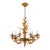Mid 20th Century Hollywood Regency Style Gilt Metal Chandelier For Sale