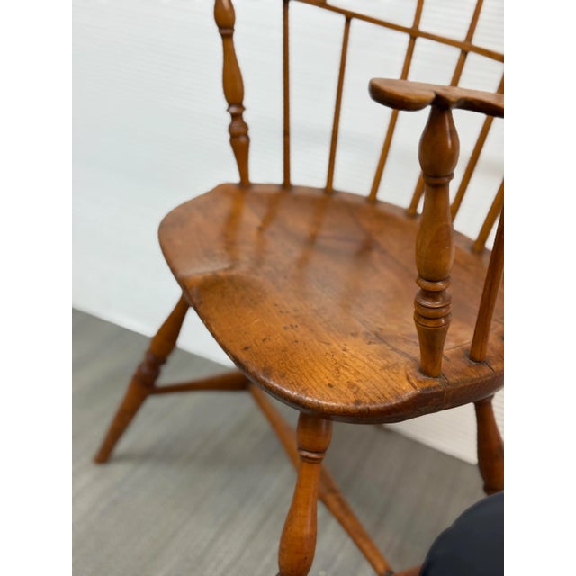 Brown Circa 1785 Sack-Back Windsor Knuckle Armchair For Sale - Image 8 of 12