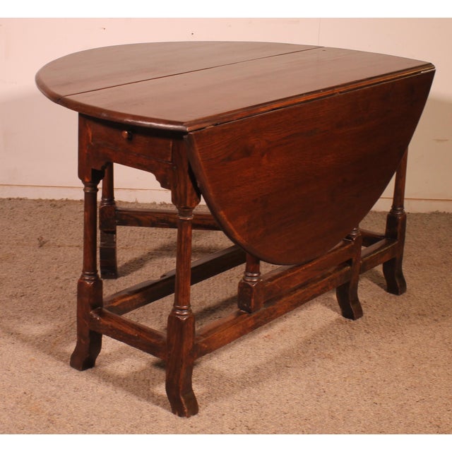 18th Century Oak Gateleg Table For Sale - Image 9 of 12