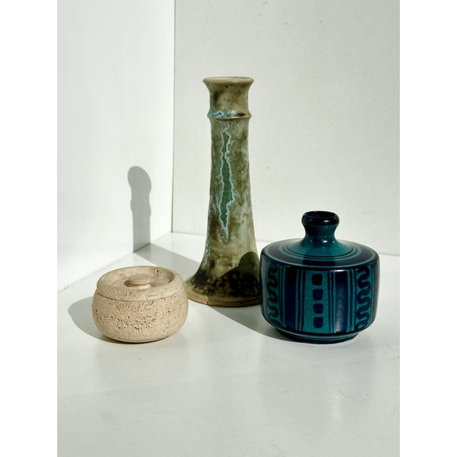Hand-Thrown Studio Ceramic Vase in Turquoise-Blue Tones by Wilhelm Kagel, Germany, 1960s For Sale - Image 14 of 15