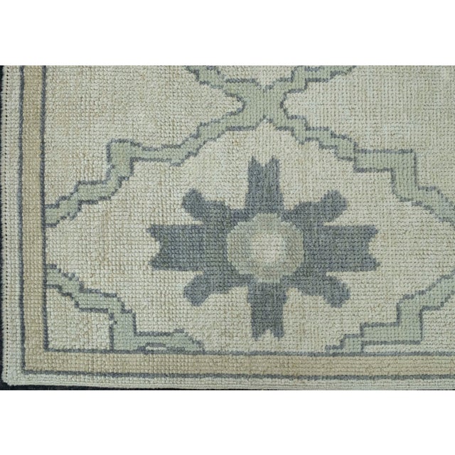 Turkish Oushak Rug 4'1" x 6'2" #18092 For Sale - Image 4 of 8
