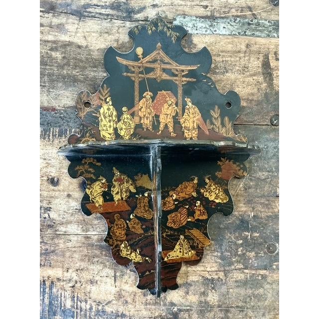 Chinoiserie Vintage Asian Chinoiserie Folding Bracket For Sale - Image 3 of 8