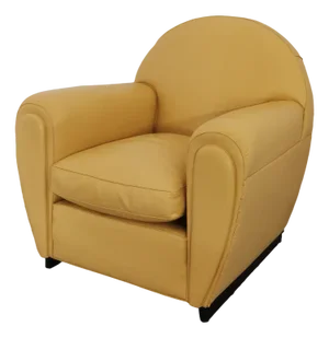 Vanity Model Chair in Yellow Leather from Poltrona Frau, 1980