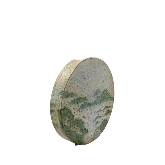 Ceramic Pierre Devie, Mid-Century Modern Green Ceramic Solifleur Vase, France 1980 For Sale - Image 7 of 12