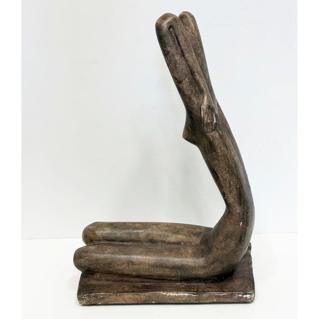 1970s Chuck Dodson Erotic Nude Sculpture in Plaster Composition Offered for sale is an erotic figurative sculpture by the...