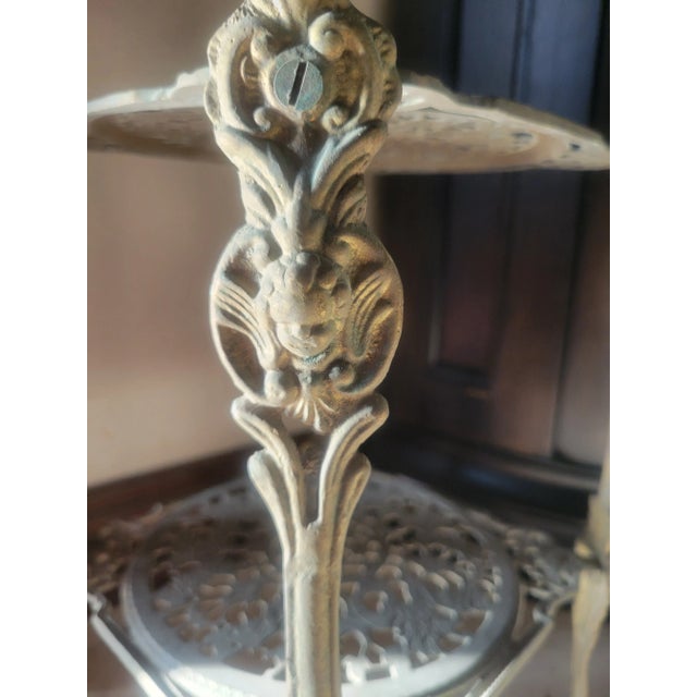 Antique Two Tier Metal Stand For Sale In Dallas - Image 6 of 13
