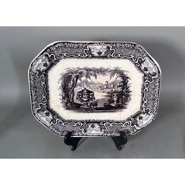 19th Century English Black Transferware Ironstone Collection, 20 Pieces For Sale In Nashville - Image 6 of 16