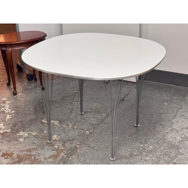 Mid-Century Modern Piet Hein & Bruno Mathsson for Fritz Hansen Supercircular Dining Table For Sale - Image 3 of 12