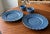 1970s Bordallo Pinheiro Blue Basketweave Dinner Plates and Cups-4 Pieces For Sale In Houston - Image 6 of 10