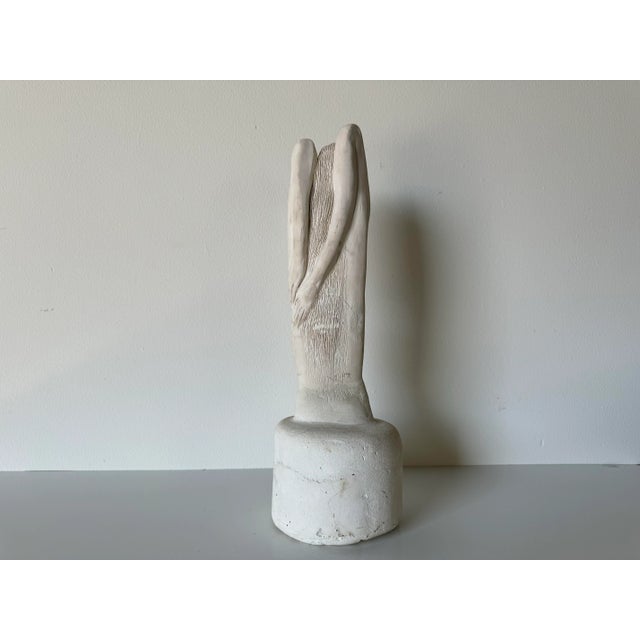 Vintage Art Female Bust Plaster - Concrete Sculpture/Sold For Sale - Image 12 of 12