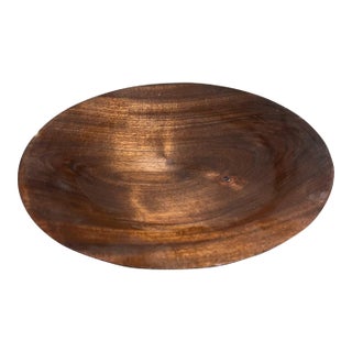 Midcentury Modern Decorative Bowl, Solid Walnut, Usa, Signed, 1960s For Sale
