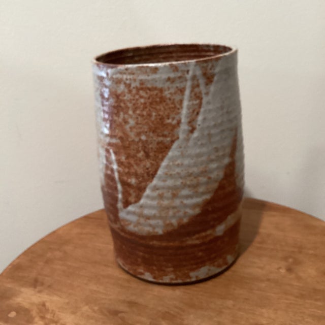 Mid 20th Century Art Studio Pottery Stoneware Large Vase/Pot For Sale - Image 12 of 12