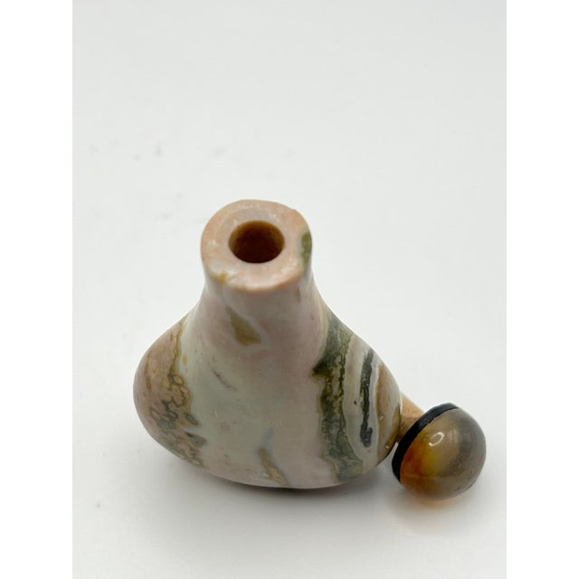 Vintage Pocket Size Teardrop Shape Jasper Snuff Bottle For Sale - Image 10 of 10