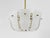 Petite Curved Basket Chandelier in Brass & Glass attributed to J. T. Kalmar for Kalmar, Austria, 1950s For Sale - Image 11 of 18
