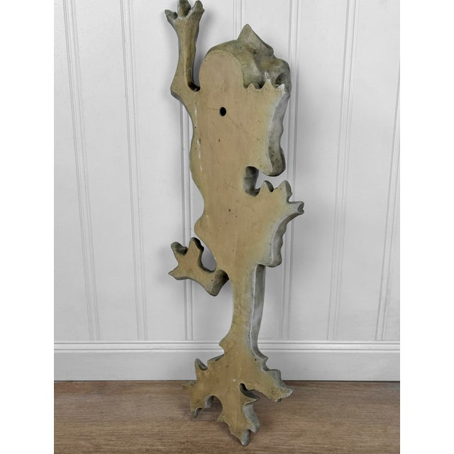 Victorian Architectural Style Large Gargoyle Outdoor Wall Hanging Sculpture For Sale - Image 11 of 11