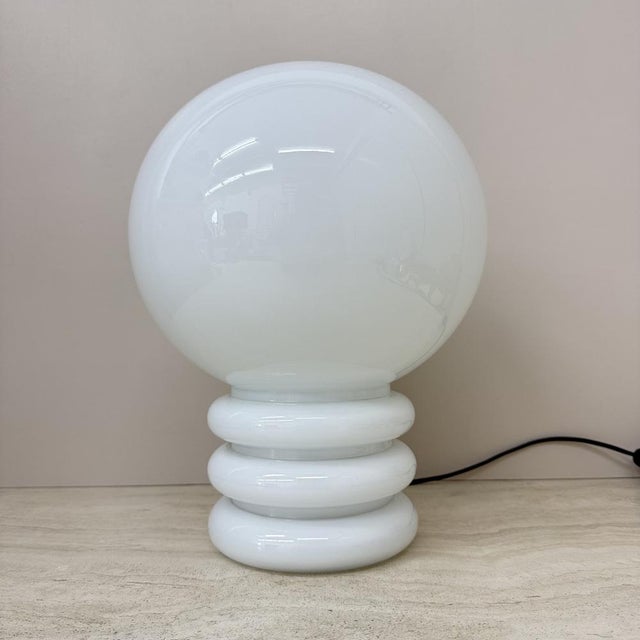 Milk Glass Table Lamp from Limburg Glashütte, 1970s For Sale - Image 9 of 13