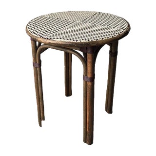 Mid-Century French Rattan & Bamboo Coffee Table For Sale
