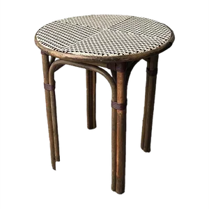 Mid-Century French Rattan & Bamboo Coffee Table