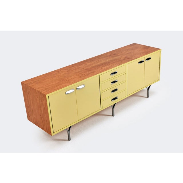 Vintage Handcrafted Sideboard with Steel Legs and Handles, Germany, 1960s For Sale - Image 12 of 17