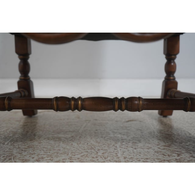 Century Leather & Wood High Back Armchair For Sale - Image 13 of 18