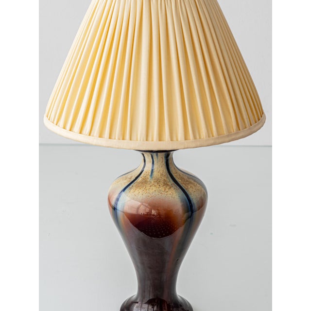 Belgian Art Deco Flambé Glaze Ceramic Table Lamps, 1920s, Set of 2 For Sale - Image 6 of 18