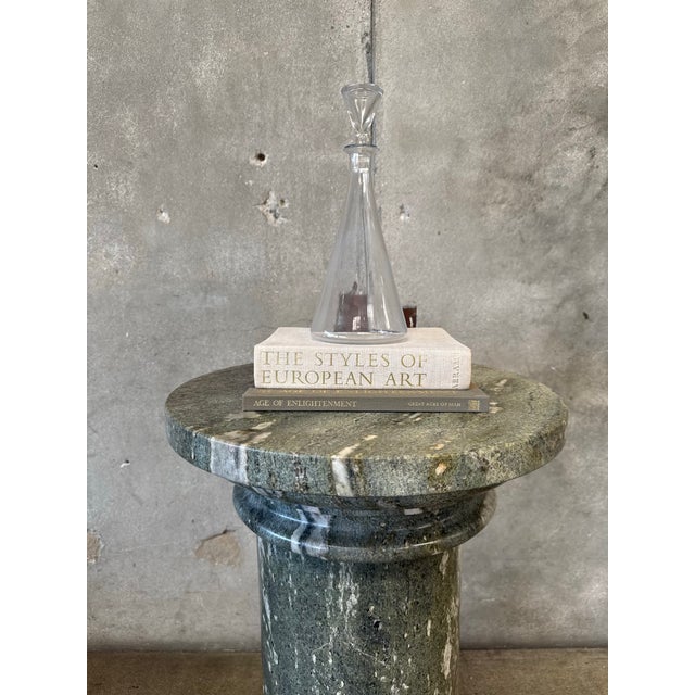 Vintage Green Marble Pedestal #1 For Sale - Image 10 of 10