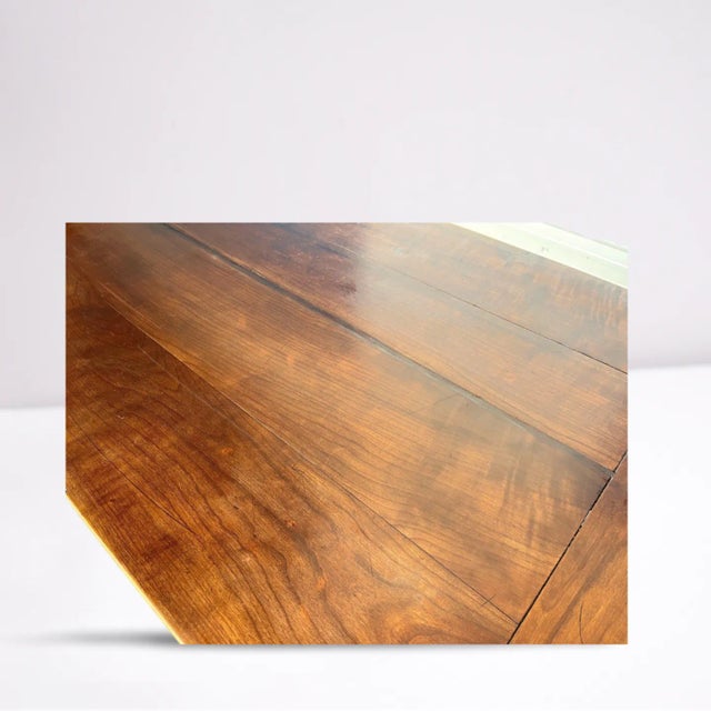 Wood 19th Century French Provincial Cherry Dining Table With Leaves For Sale - Image 7 of 12