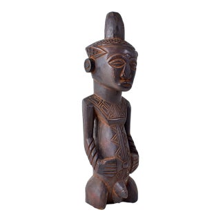 Early 20th Century Ndengese Male Wooden Figure For Sale