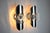 Very nice pair of oscar torlasco wall lights produced in italy in the 70s. Murano glass with magnifying effect supported...