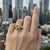 Toi Et Moi Gemstone Ring: Peridot and Moissanite, Size 7.5 For Sale - Image 6 of 8