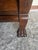 Antique American Solid Tiger Oak Drop-Center Vanity Dressing Table With Lion's Paw Feet For Sale - Image 9 of 10
