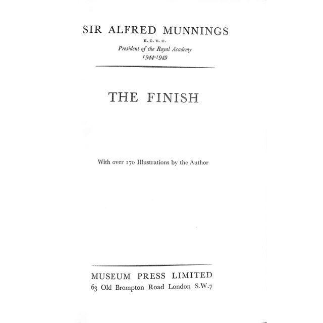 Traditional "The Autobiography of Sir Alfred Munnings: An Artirt's Life/ the Second Verse/ the Finish" 1950 Munnings, Sir Alfred For Sale - Image 3 of 12