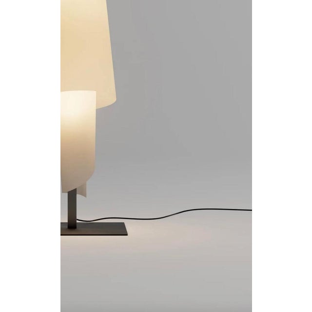 Black Mid-Century Modern TALLA 3 Table Lamp in Steel & PVC from Josep Aregall For Sale - Image 8 of 15